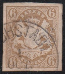 Timbre Royaume de Bavire (1849-1920) Y&T N18