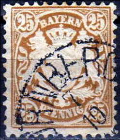 Timbre Royaume de Bavire (1849-1920) Y&T N52
