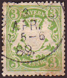 Timbre Royaume de Bavire (1849-1920) Y&T N59