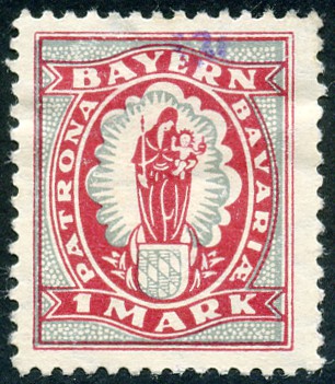 Timbre Royaume de Bavire (1849-1920) Y&T N186