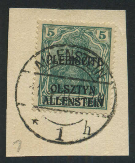 Timbre Olsztyn, Allenstein (1920) Y&T N1
