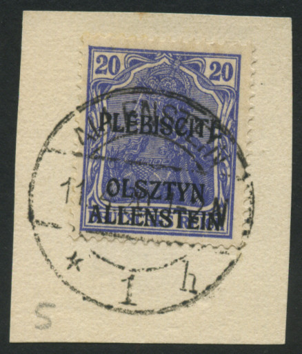 Timbre Olsztyn, Allenstein (1920) Y&T N5