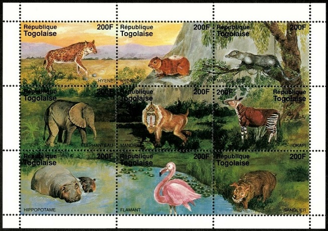 Timbre Togo Y&T N1468-1476