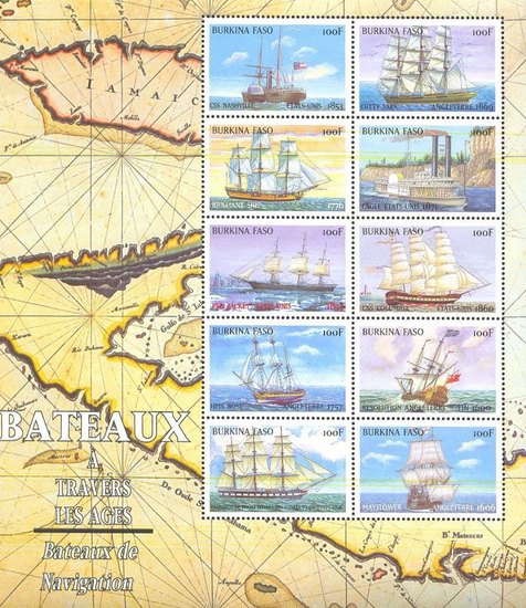 Briefmarken Upper-Volta / Burkina Faso Y&T N°1129-1138 Briefmarken Upper-Volta / Burkina Faso Y&T N°1129-1138