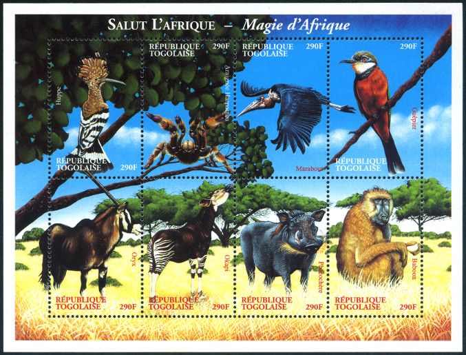Timbre Togo Y&T N1756-63