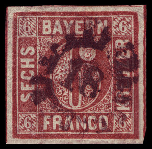 Timbre Royaume de Bavière (1849-1920) Y&T N°5