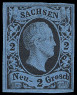 Timbre Royaume de Saxe (1850-1867) Y&T N°4