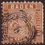 Timbre Grand-Duché de Bade (1851-1905) Y&T N°15