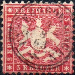 Timbre Royaume de Wurtemberg (1851-1924) Y&T N°26