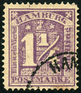 Timbre Ville de Hambourg (1859-1868) Y&T N°11