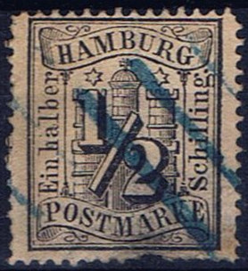 Timbre Ville de Hambourg (1859-1868) Y&T N°13