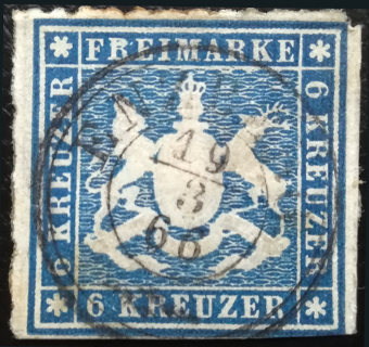 Timbre Royaume de Wurtemberg (1851-1924) Y&T N°32