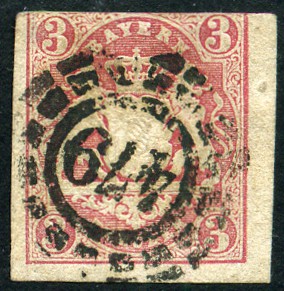 Timbre Royaume de Bavière (1849-1920) Y&T N°16