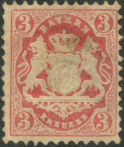 Timbre Royaume de Bavière (1849-1920) Y&T N°32