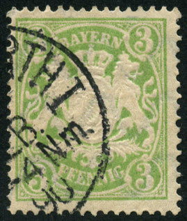 Timbre Royaume de Bavière (1849-1920) Y&T N°38