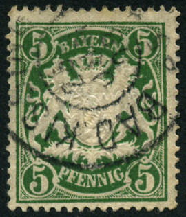 Timbre Royaume de Bavière (1849-1920) Y&T N°39