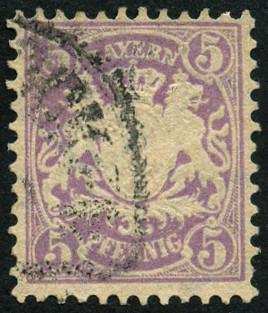 Timbre Royaume de Bavière (1849-1920) Y&T N°40