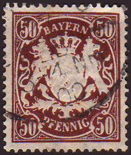 Timbre Royaume de Bavière (1849-1920) Y&T N°45