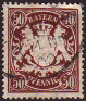 Timbre Royaume de Bavière (1849-1920) Y&T N°45