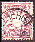 Timbre Royaume de Bavière (1849-1920) Y&T N°49