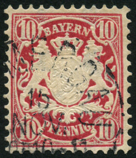 Timbre Royaume de Bavière (1849-1920) Y&T N°50