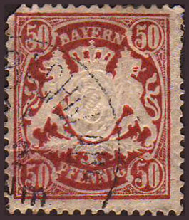 Timbre Royaume de Bavière (1849-1920) Y&T N°53