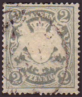 Timbre Royaume de Bavière (1849-1920) Y&T N°58