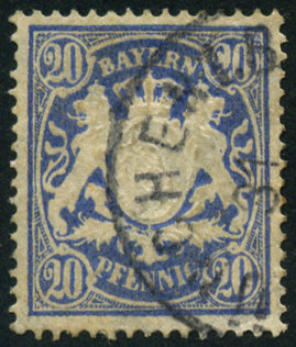 Timbre Royaume de Bavière (1849-1920) Y&T N°64