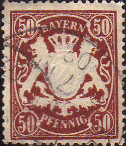 Timbre Royaume de Bavière (1849-1920) Y&T N°70