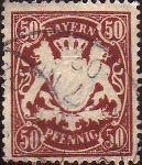 Timbre Royaume de Bavière (1849-1920) Y&T N°70