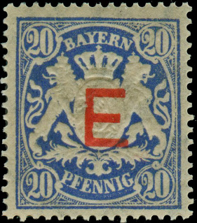 Timbre Royaume de Bavière (1849-1920) Y&T N°SE4