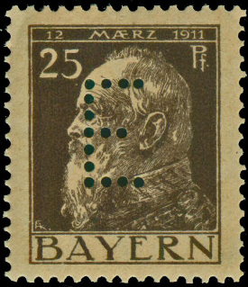 Timbre Royaume de Bavière (1849-1920) Y&T N°SE10