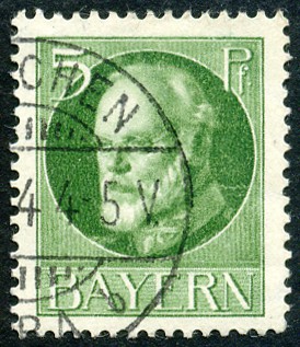 Timbre Royaume de Bavière (1849-1920) Y&T N°95A