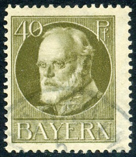 Timbre Royaume de Bavière (1849-1920) Y&T N°100A