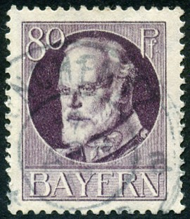 Timbre Royaume de Bavière (1849-1920) Y&T N°103A