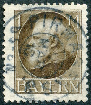 Timbre Royaume de Bavière (1849-1920) Y&T N°104A