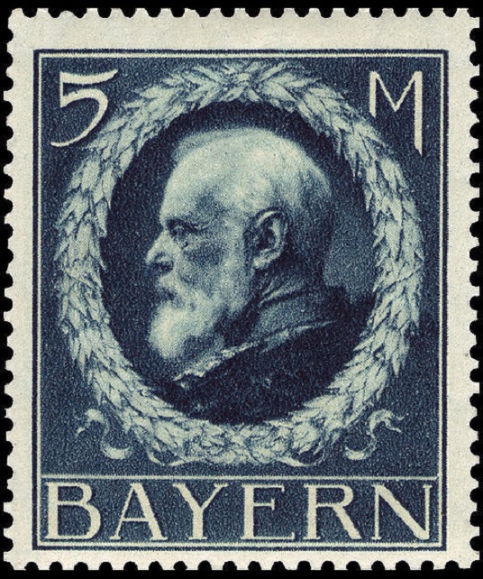 Timbre Royaume de Bavière (1849-1920) Y&T N°107A
