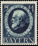 Timbre Royaume de Bavière (1849-1920) Y&T N°107A