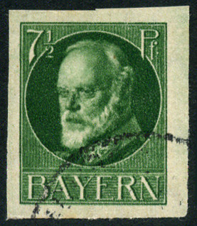 Timbre Royaume de Bavière (1849-1920) Y&T N°112B