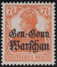 Timbre Pologne, occupation allemande Y&T N9