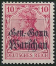 Timbre Pologne, occupation allemande Y&T N10