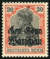 Timbre Pologne, occupation allemande Y&T N14
