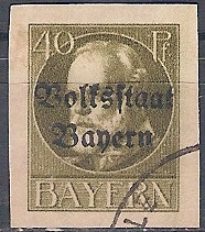 Timbre Royaume de Bavière (1849-1920) Y&T N°125B