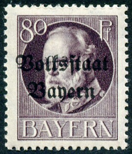 Timbre Royaume de Bavière (1849-1920) Y&T N°129A