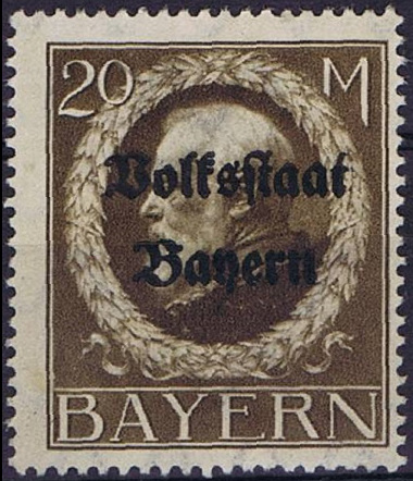 Timbre Royaume de Bavière (1849-1920) Y&T N°135A