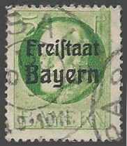 Timbre Royaume de Bavière (1849-1920) Y&T N°153A