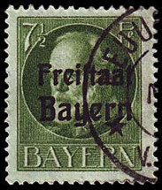 Timbre Royaume de Bavière (1849-1920) Y&T N°154A