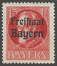 Timbre Royaume de Bavière (1849-1920) Y&T N°156A