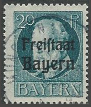 Timbre Royaume de Bavière (1849-1920) Y&T N°157A
