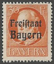Timbre Royaume de Bavière (1849-1920) Y&T N°159A